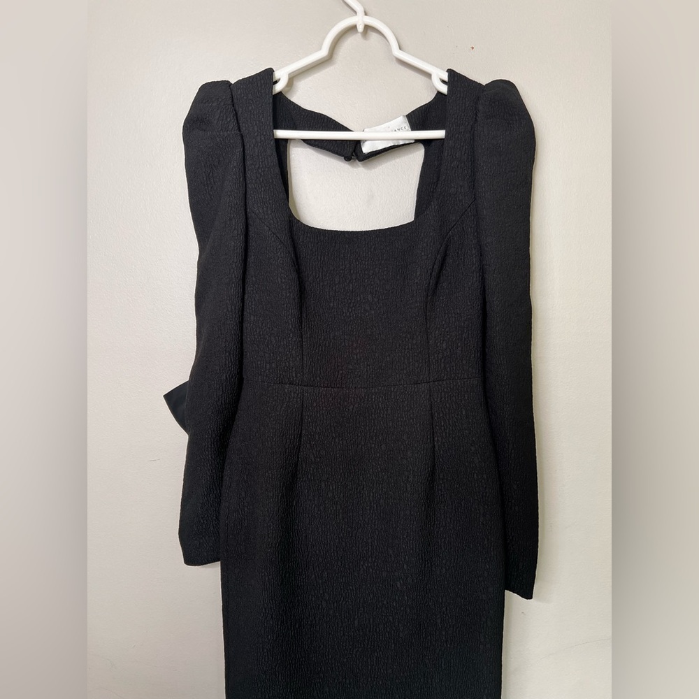 Rebecca Vallance Monique Open Back Tie Detail Maxi Black Gown Size 4 - Picture 5 of 10